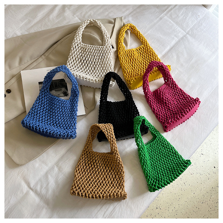 Túi lưới len Hobo cầm tay - nhiều màu