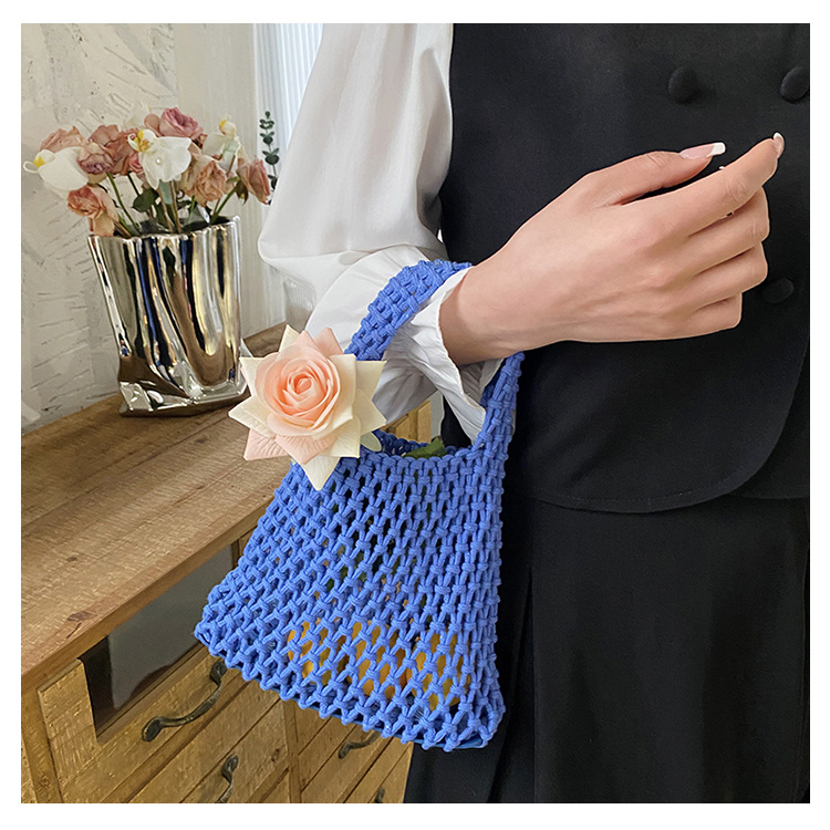 Túi lưới len Hobo cầm tay - nhiều màu