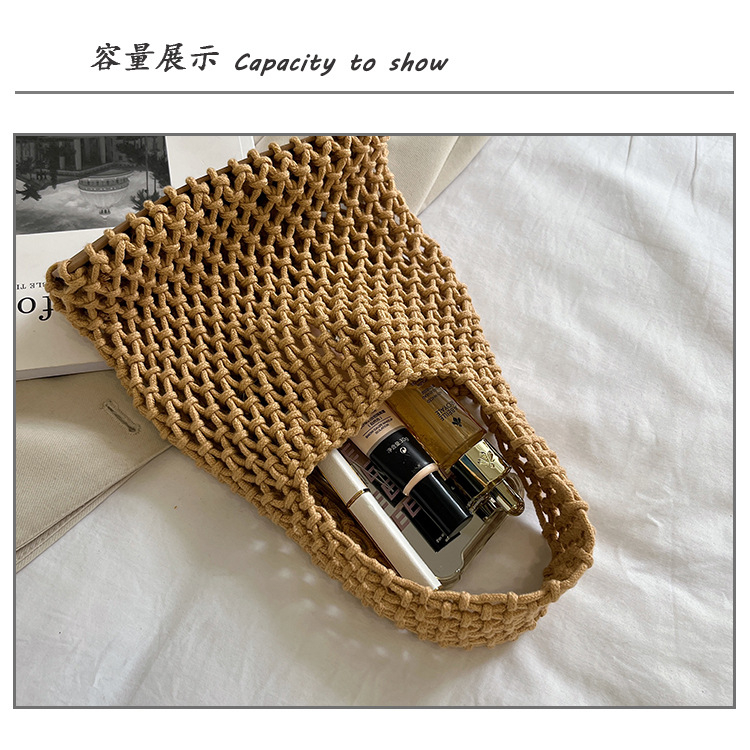 Túi lưới len Hobo cầm tay - nhiều màu