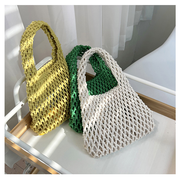 Túi lưới len Hobo cầm tay - nhiều màu