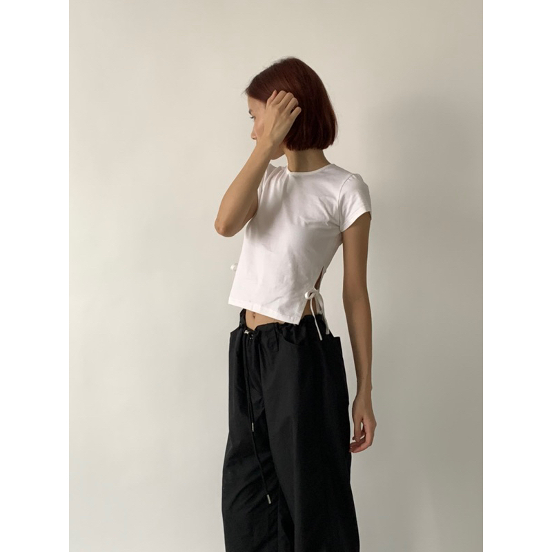 Áo thun buộc nơ eo Miyou - PRIMIS TOP