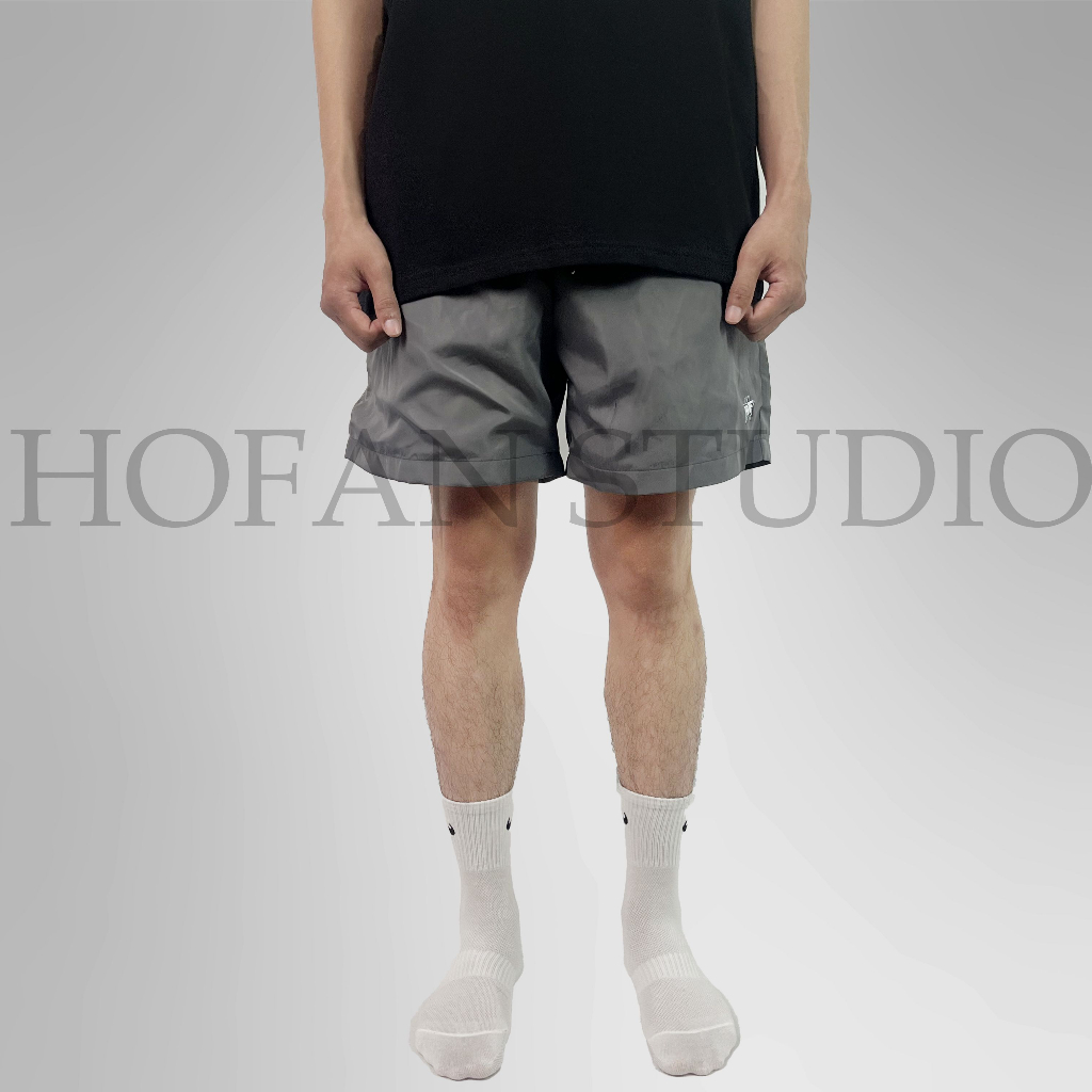 Quần short dù gió thể thao HOFAN LOGO BASIC form trên đầu gối siêu nhẹ thoải mái chống nước có lót lưới