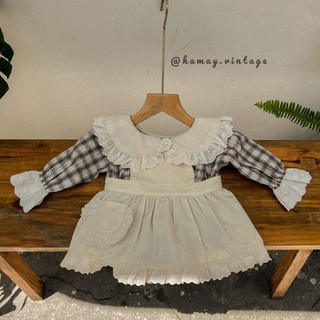 𝓗𝓪̣ 𝓜𝓪̂𝔂 | Set Suit kèm tạp dề phong cách Vintage