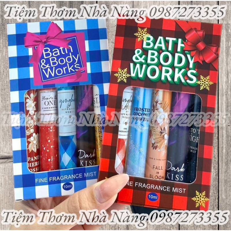 SET 5 chai Xịt thơm toàn thân body mist Bath And Body Works 10ml