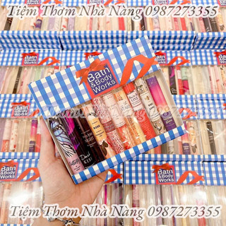Set 10 chai xịt thơm toàn thân body mist bath and body works 10ml