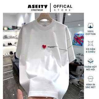 Áo phông,áo thun local brand aseity unisex nam nữ ,cotton 100% ,trái tim