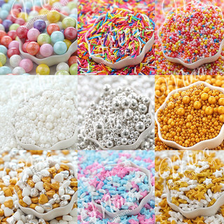 Cốm đường/Kẹo đường trang trí bánh nhiều màu 50g