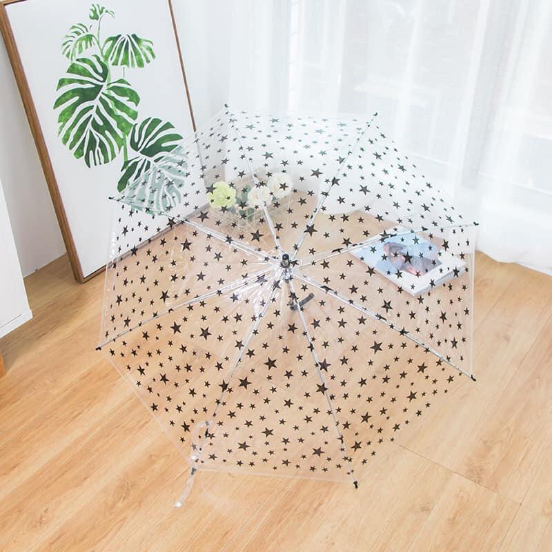 Ô Dù trong suốt họa tiết 3D che nắng , che mưa