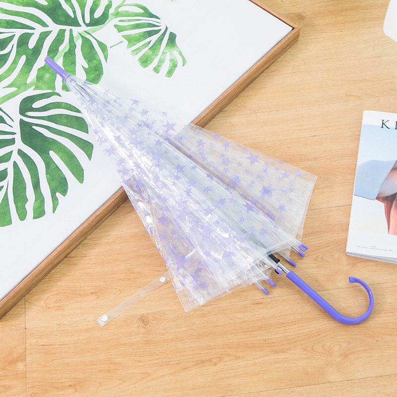 Ô Dù trong suốt họa tiết 3D che nắng , che mưa