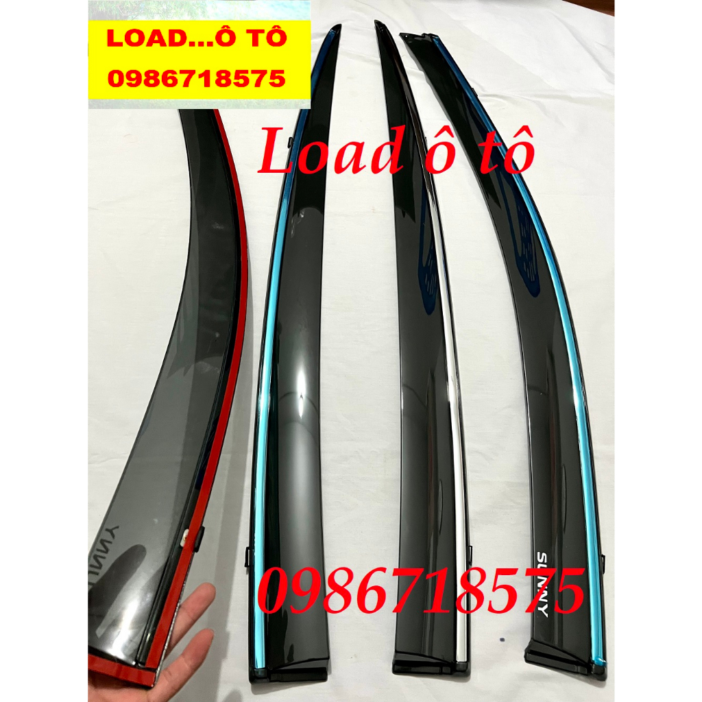 Vè Che Mưa Xe Nissan Sunny đời 2013-2023 Mẫu Chỉ Mạ Crom Sáng Bóng Cao Cấp, Bộ 4 Thanh Vè
