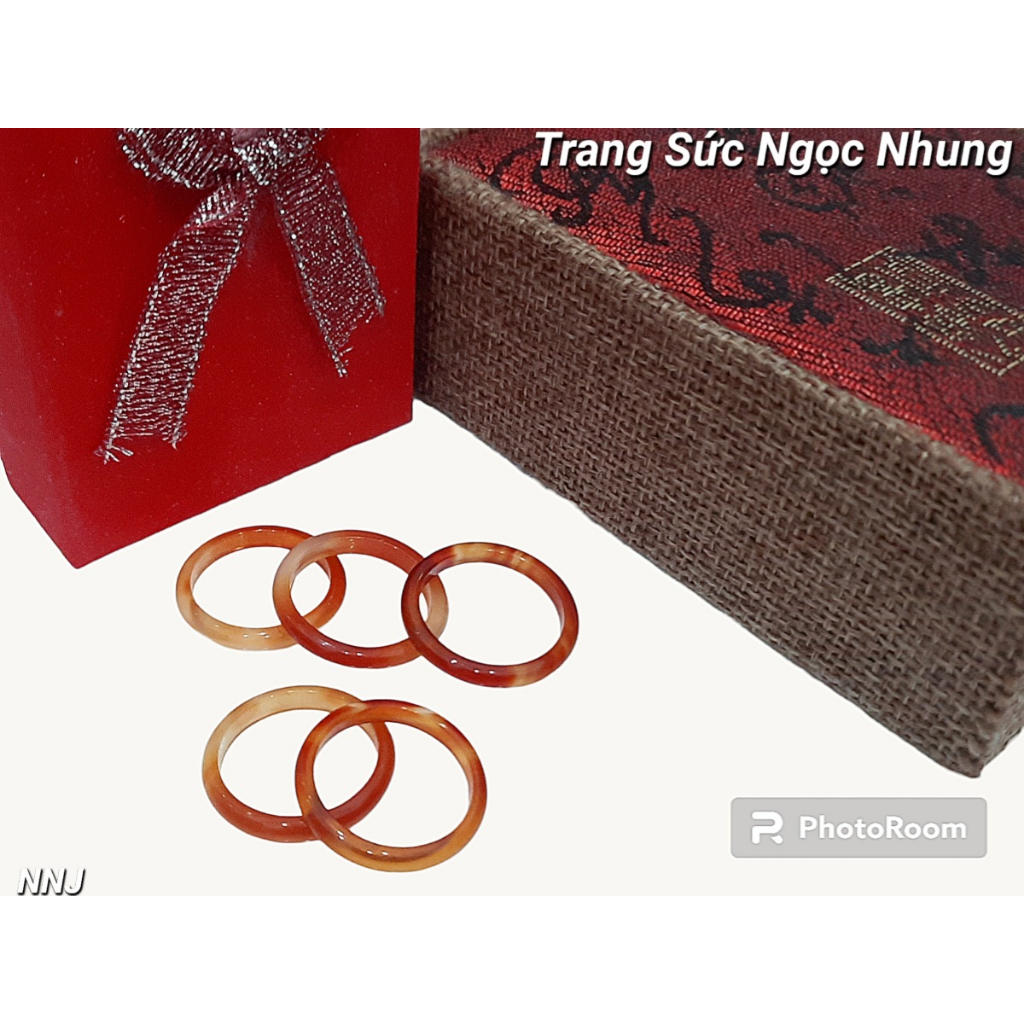 Nhẫn mã não bản tròn-M1045