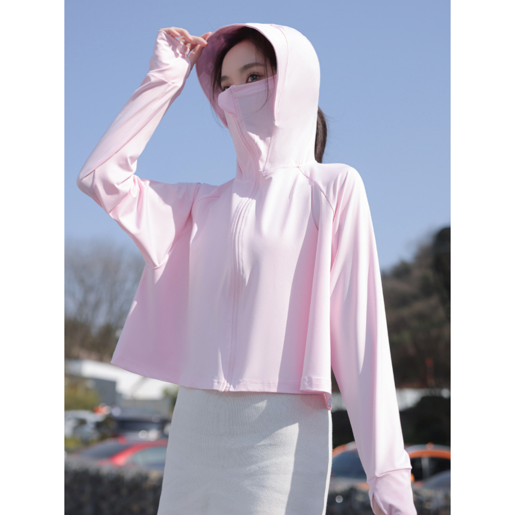 Áo khoác chống nắng nữ Thông Hơi vải thun lạnh khoác ngoài xuất nhật chống tia uv tia cực tím có mũ rộng vành A100 | BigBuy360 - bigbuy360.vn