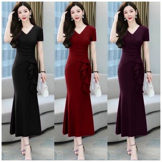 Đầm body đuôi cá bèo eo sang trọng hàng cao cấp TẶNG KÈM HOA TAI THỜI TRANG