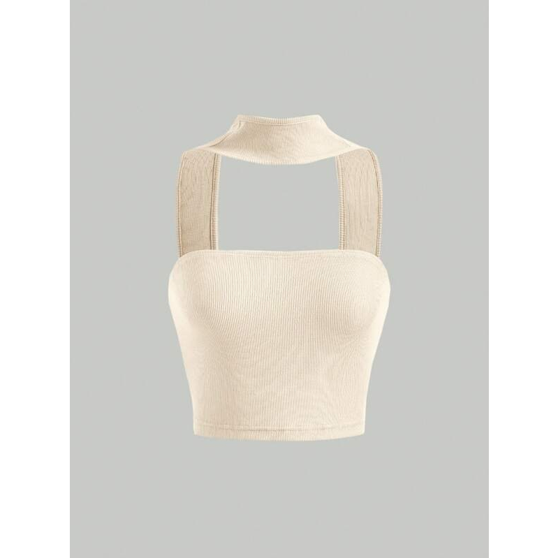 Áo quây dây cổ chocker JUNE.SG Áo croptop quây ngang Áo quây không mút ngực ôm body D022