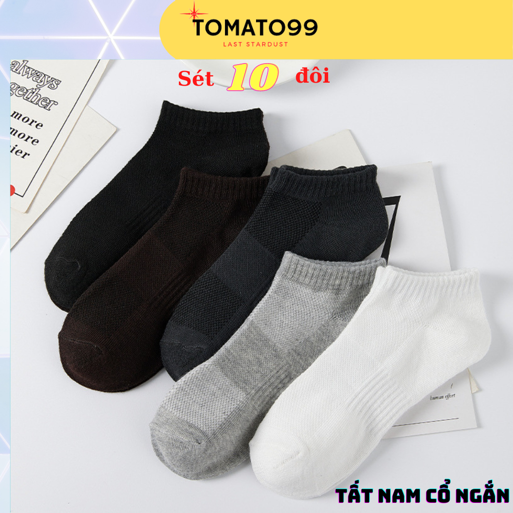 Tất nam cổ cao sét 10 đôi chất liệu conton thấm hút mồ hôi T114