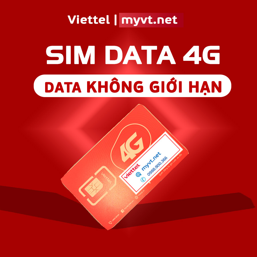 [1 Năm] Sim Mạng Viettel 4G, Không Giới Hạn Băng Thông