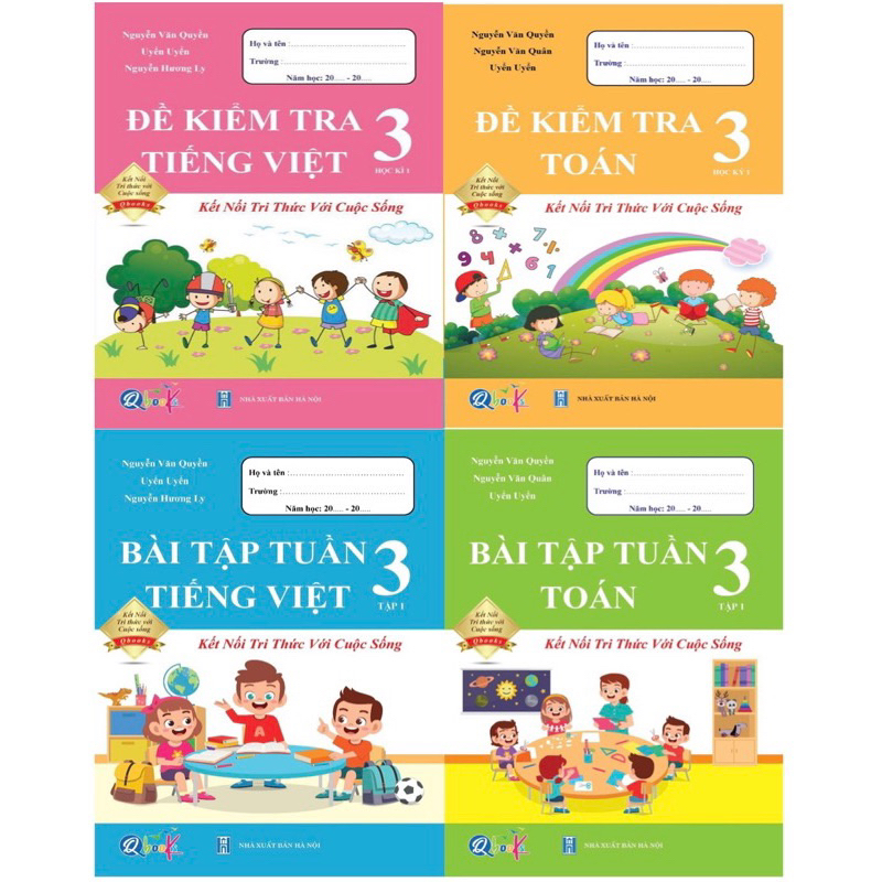 Sách - Combo Đề Kiểm Tra Và Bài Tập Tuần Toán Và Tiếng Việt Lớp 3 - Kết nối tri thức với cuộc sống - Học Kì 1