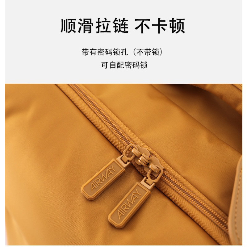 Vali Airway Vải Dù Cao Cấp Khoá Kéo Đa Năng Có Ngăn Phụ Đựng Máy Tính, Thẻ Tag Tên - Cáo Đeo Nơ