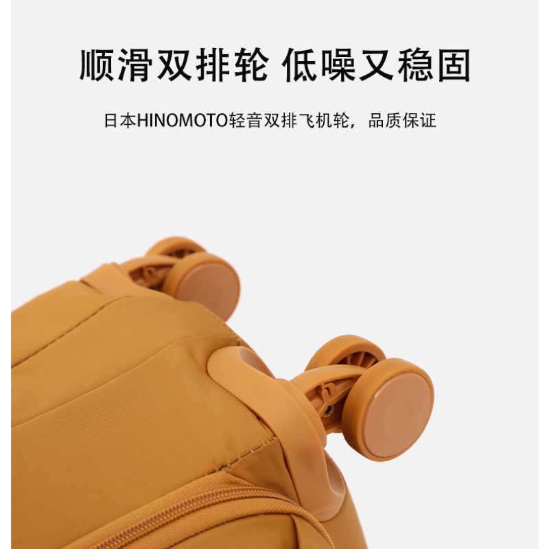 Vali Airway Vải Dù Cao Cấp Khoá Kéo Đa Năng Có Ngăn Phụ Đựng Máy Tính, Thẻ Tag Tên - Cáo Đeo Nơ