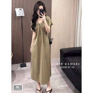 Váy Xuông Xếp Ly Ngực Che Khuyết Điểm