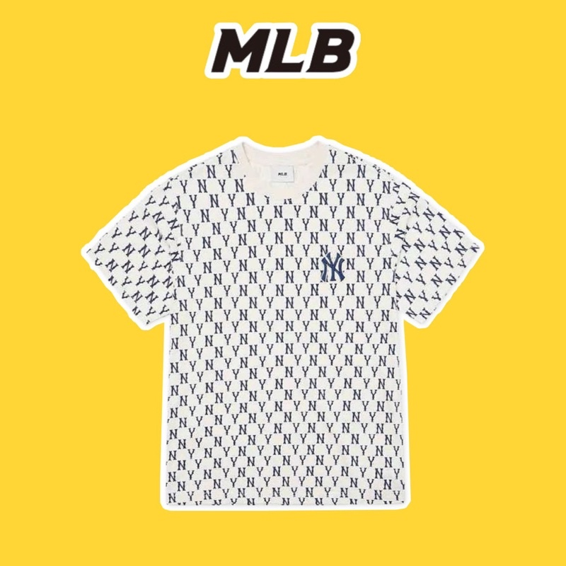 Áo thun MLB NY in hoạ tiết Monogram cao cấp, áo phông NY MLB nam nữ cực đẹp