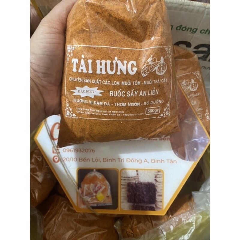 500g muối tôm tài hưng trộn bánh tráng