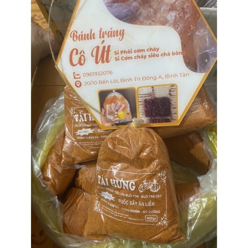 500g muối tôm tài hưng trộn bánh tráng