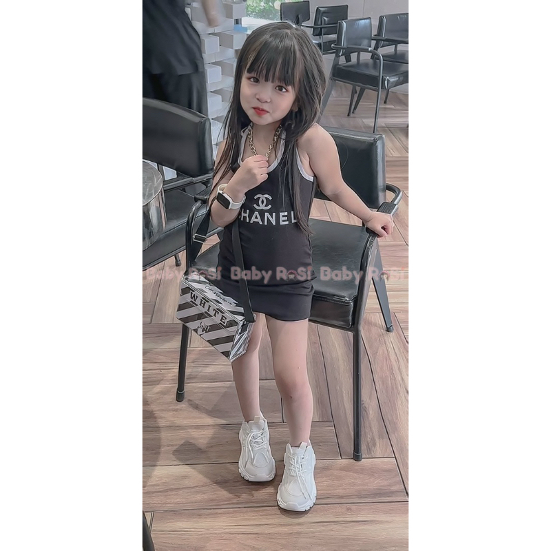 Váy body chéo dây cho bé