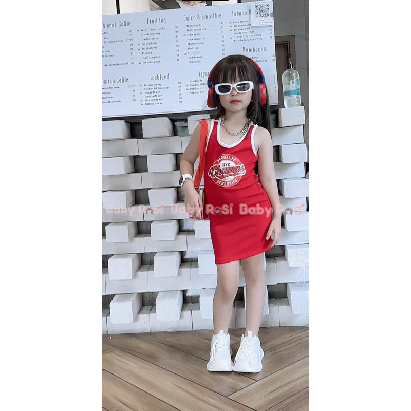 Váy body chéo dây cho bé