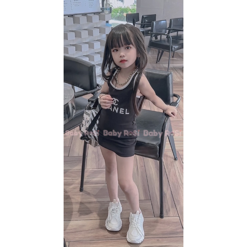 Váy body chéo dây cho bé