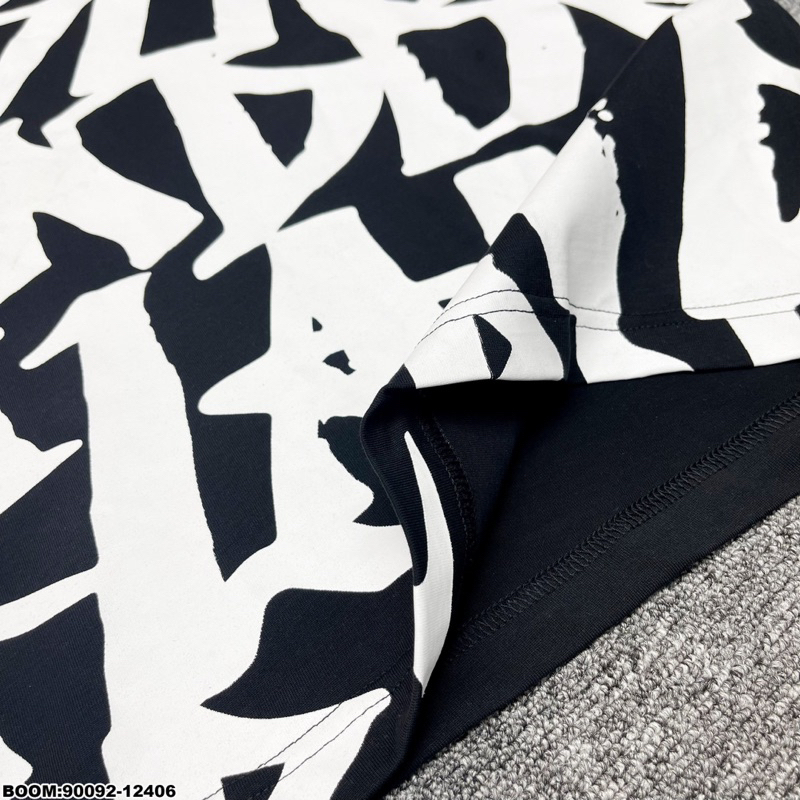 Áo phông nam nữ Premium Cotton in chữ BBR monogram in rối mặt trước phong cách đường phố streetwear HV23