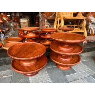 Mâm bồng bằng gỗ hương đá-Đĩa thờ trái cây gỗ hương loại 1,nhiều kích thước