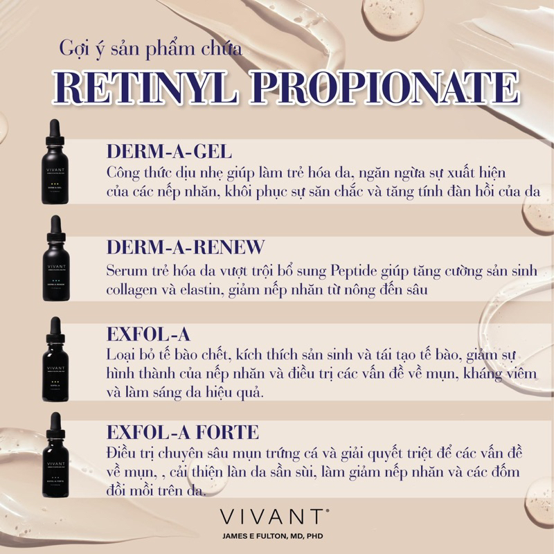 Tinh Chất Dưỡng Chống Lão Hoá VIVANT Vitamin A Serum Mandelic Axit