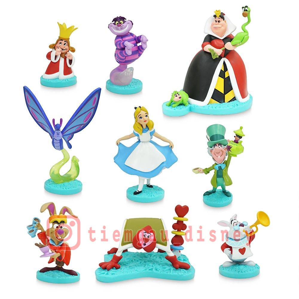 Bộ đồ chơi cao cấp các nhân vật trong phim Alice in Wonderland năm 1951  - Chính hãng Disney