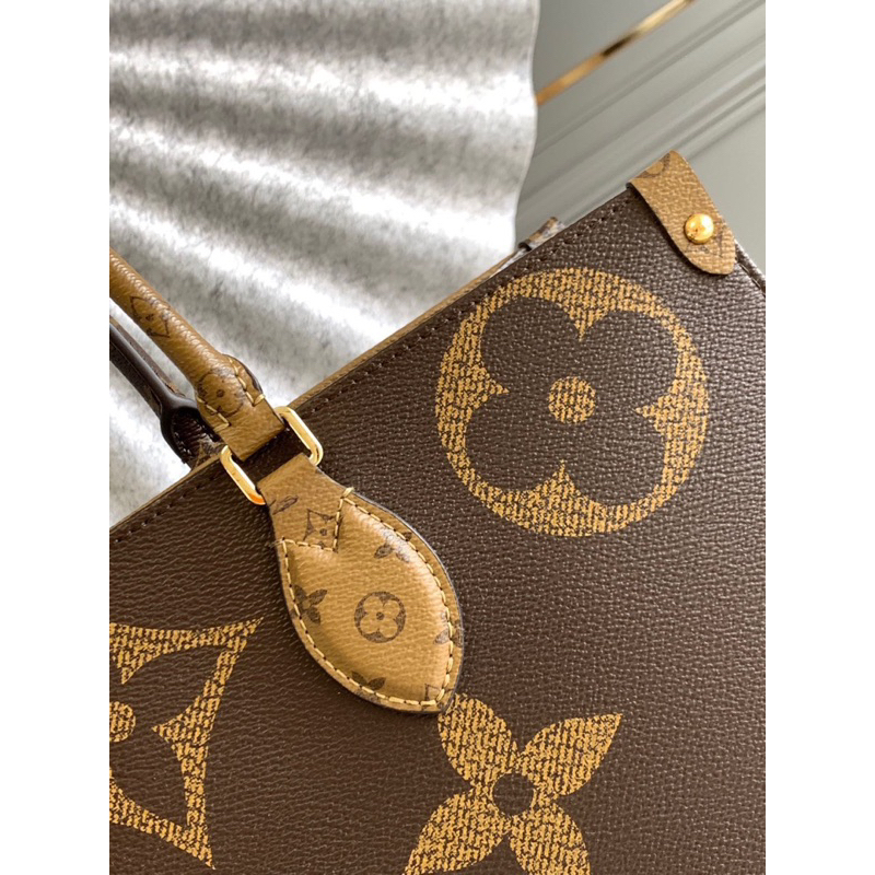 💎Túi LV ONTHEGO SIEU CAP - size 41*24*19cm - Da canvas phối da bò nhập khẩu