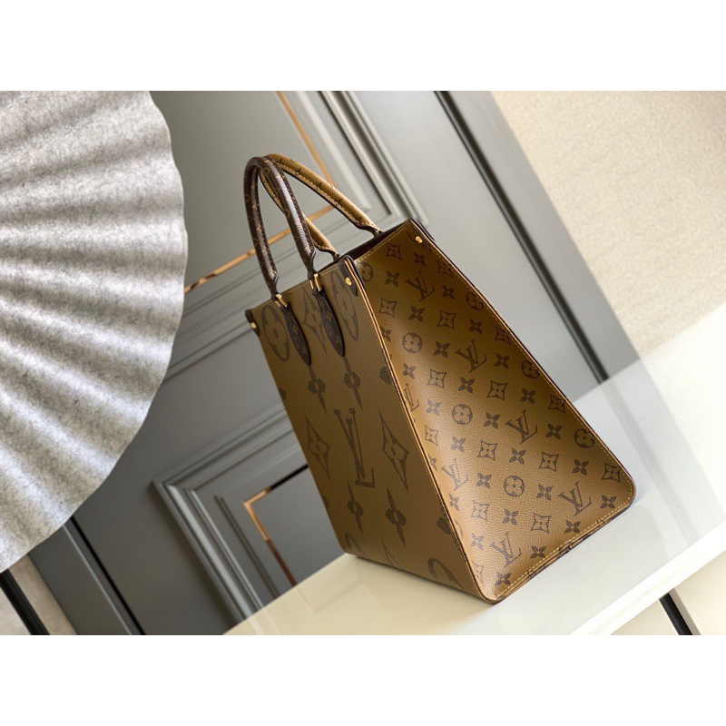 💎Túi LV ONTHEGO SIEU CAP - size 41*24*19cm - Da canvas phối da bò nhập khẩu