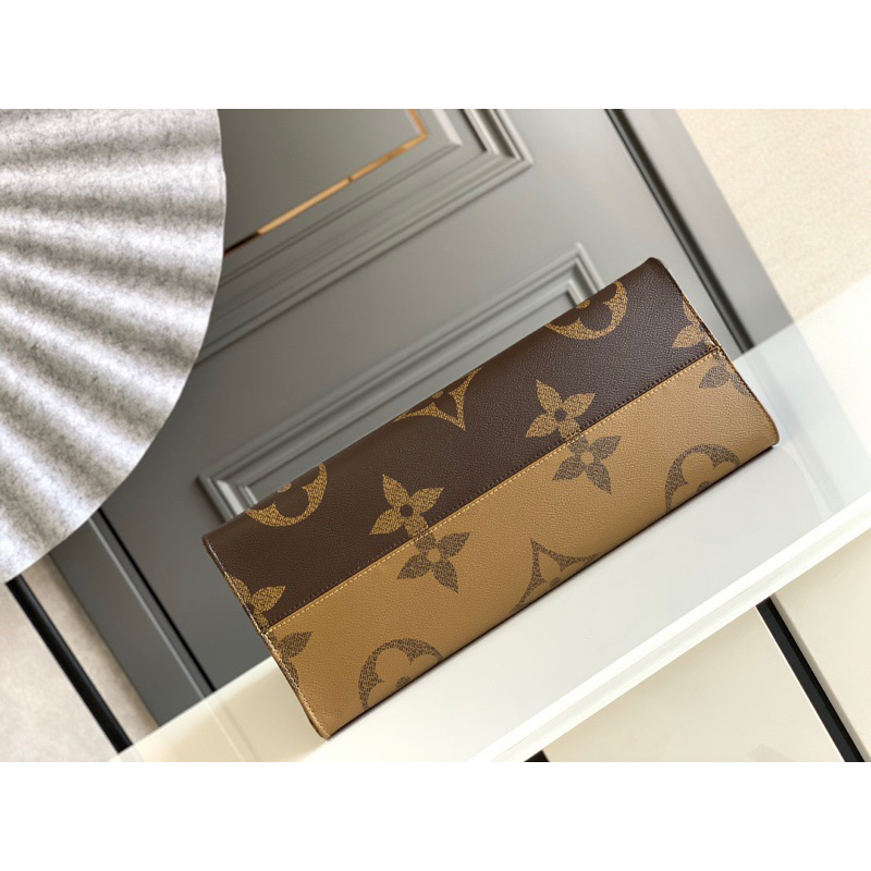 💎Túi LV ONTHEGO SIEU CAP - size 41*24*19cm - Da canvas phối da bò nhập khẩu