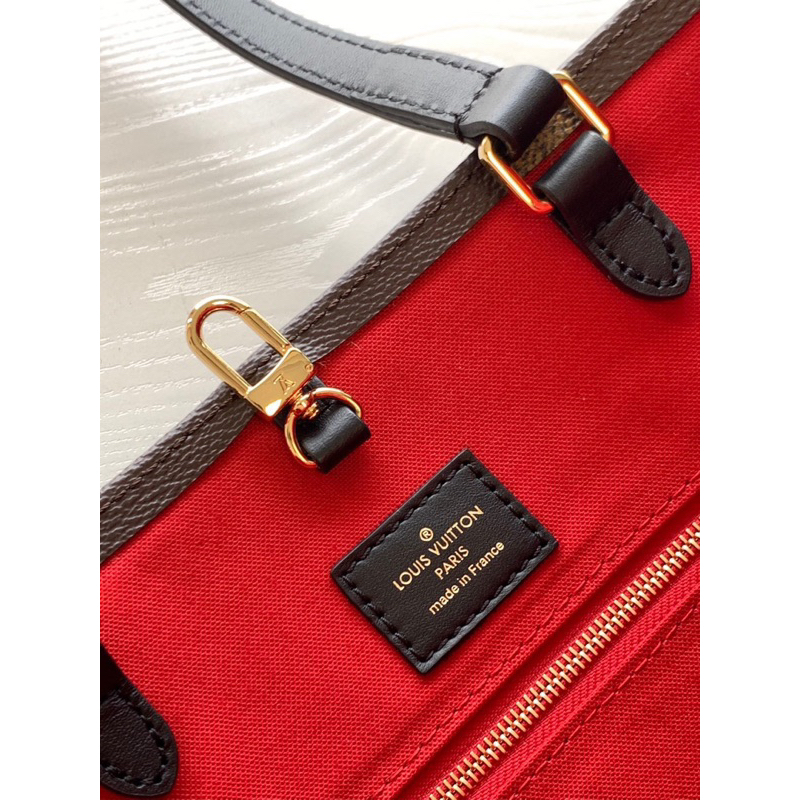 💎Túi LV ONTHEGO SIEU CAP - size 41*24*19cm - Da canvas phối da bò nhập khẩu