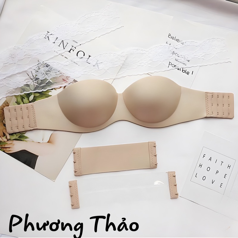 Áo lót nữ cup ngang nâng ngực không dây chống tụt HA53