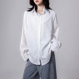 Áo sơ mi trắng oversize form rộng tay dài Everywhere SHIRT