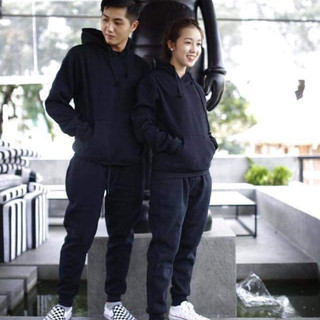 Áo hoodie đen, trắng, xám mix với quần jogger đen, xám siêu chất MinishopVN
