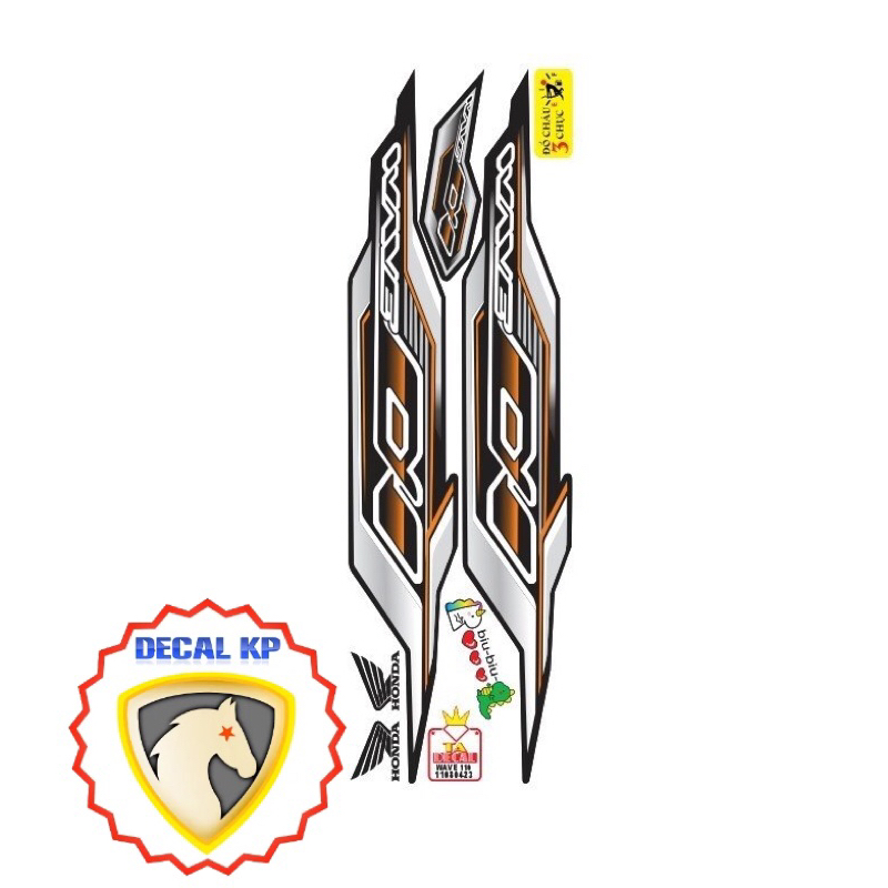 Tem xe Wave alpha 110 vuông,tem 3 lớp chống nước