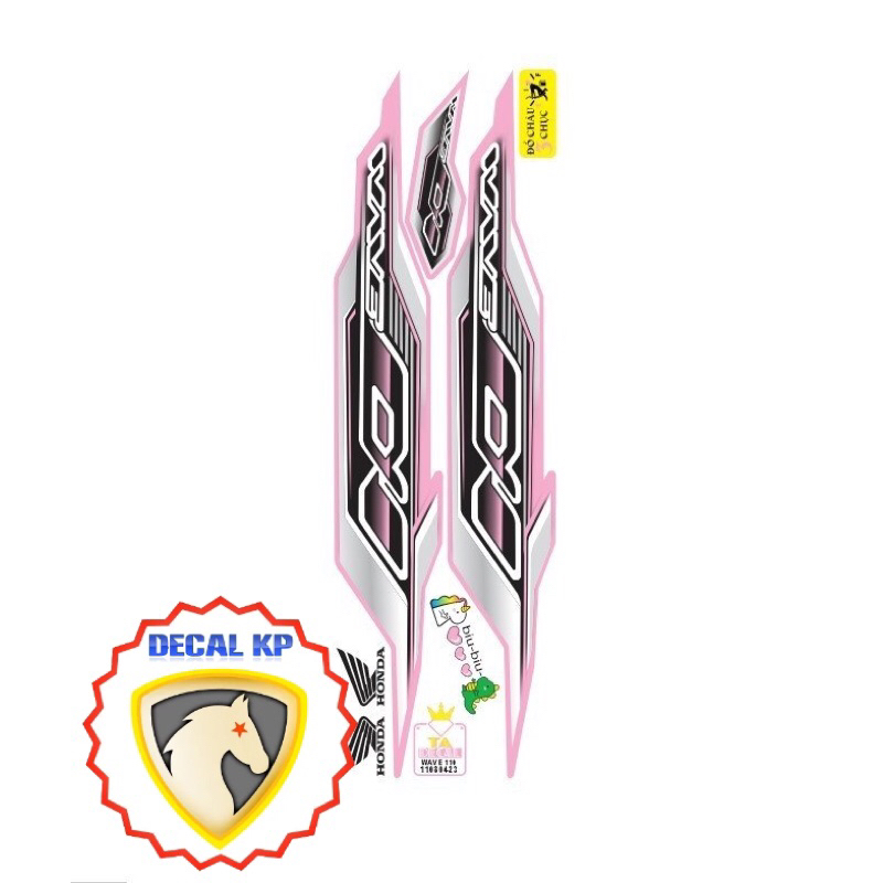 Tem xe Wave alpha 110 vuông,tem 3 lớp chống nước