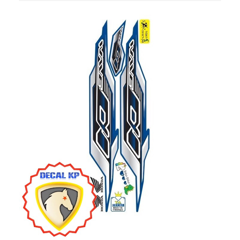 Tem xe Wave alpha 110 vuông,tem 3 lớp chống nước