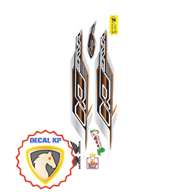 Tem xe Wave alpha 110 vuông,tem 3 lớp chống nước