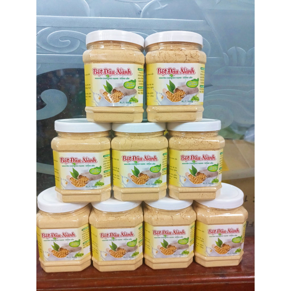 BỘT ĐẬU NÀNH NGUYÊN XƠ RANG THƠM nguyên chất 100% - GIẢM CÂN --- TĂNG vòng một hộp 500gr sỉ lẻ