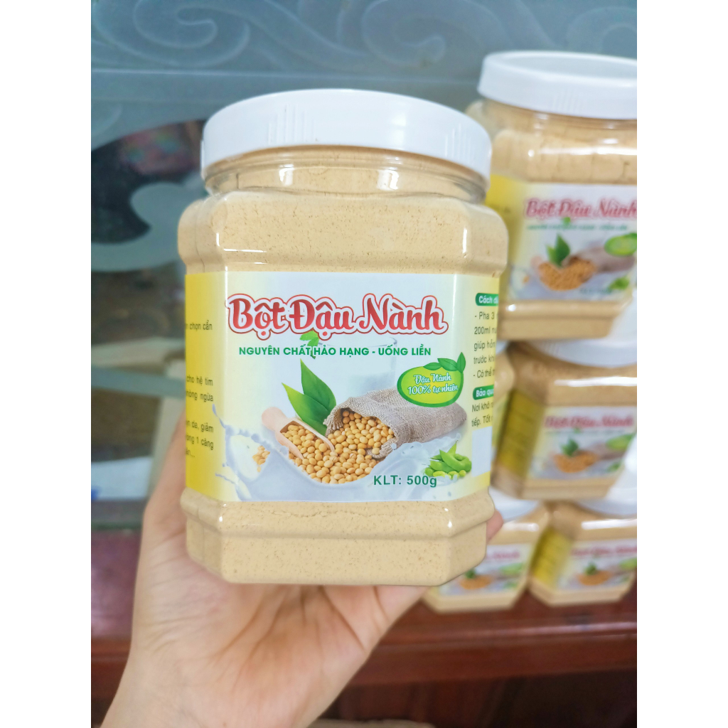 BỘT ĐẬU NÀNH NGUYÊN XƠ RANG THƠM nguyên chất 100% - GIẢM CÂN --- TĂNG vòng một hộp 500gr sỉ lẻ