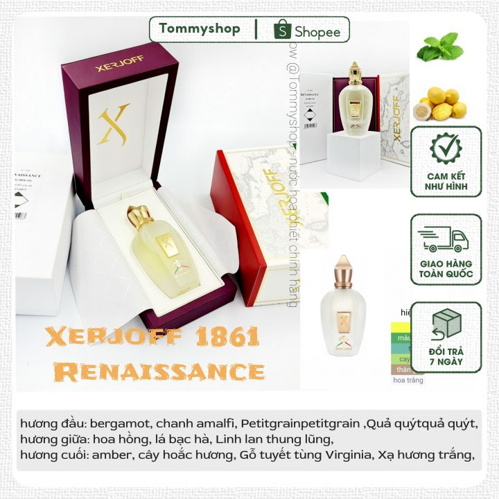 10ML | Nước hoa Unisex XJ 1861 Renaissance huyền thoại