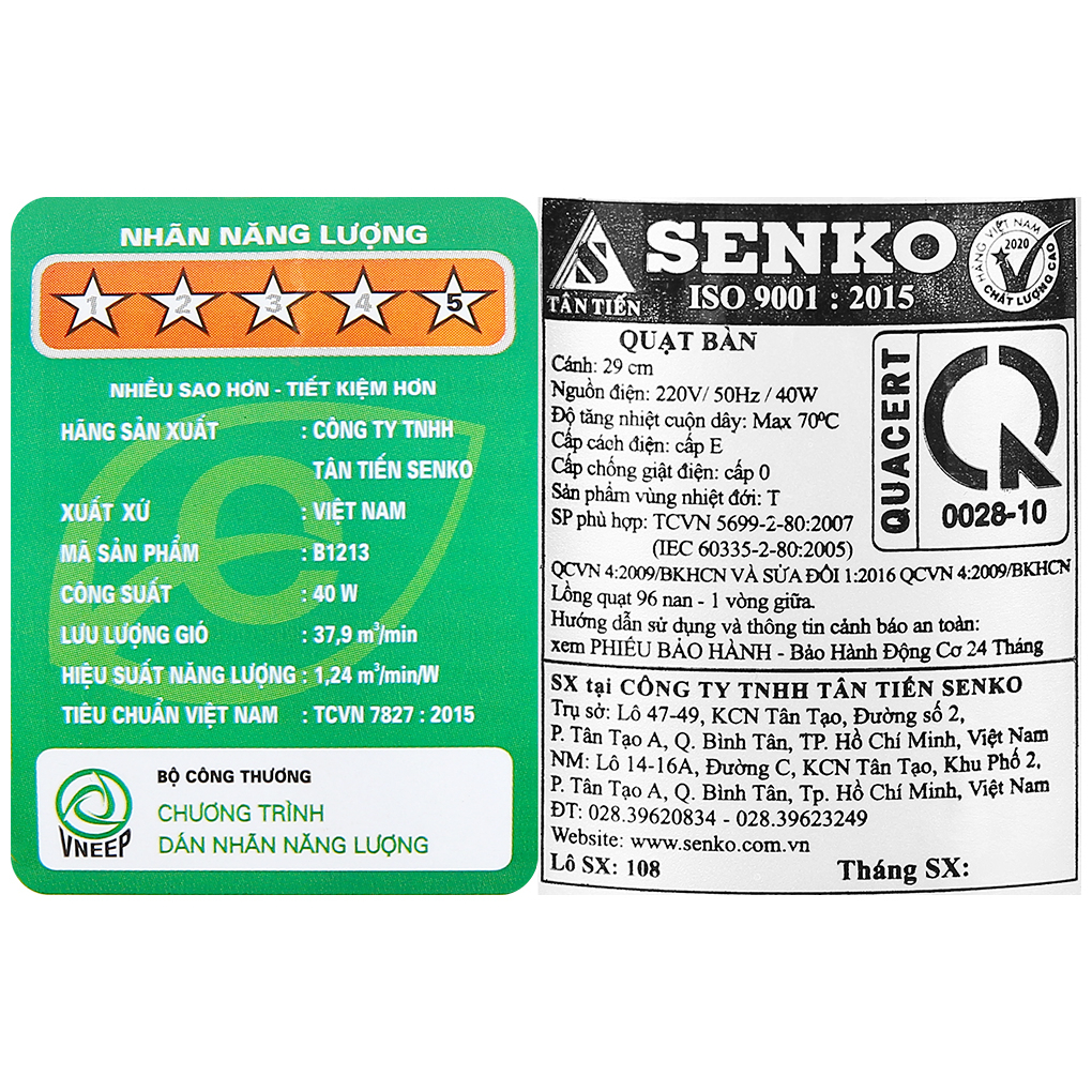Quạt bàn Senko B1213