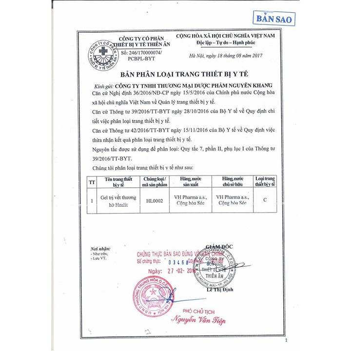 Gel bôi vết thương hở, trầy xước, rách da, thúc đẩy liền nhanh vết thương, ngăn hình thành sẹo lồi, sẹo lõm - Healit gel